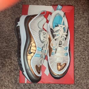 NWB Nike Air Max 97 Turquoise white and copper 8 to 8.5